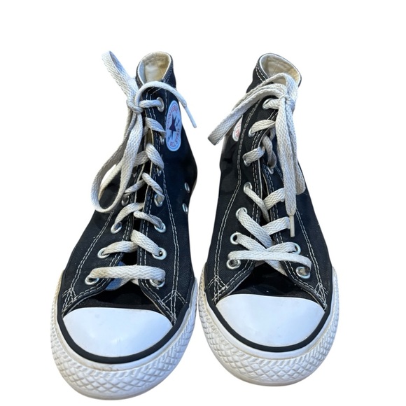 Converse Chuck Taylor All Star Youth Black and White High-Top Sneakers Size 3 - Picture 4 of 5